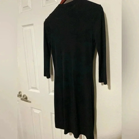 DKNY Longline V-neck Button-Down Cardigan size 4 ptp black - Picture 13 of 14